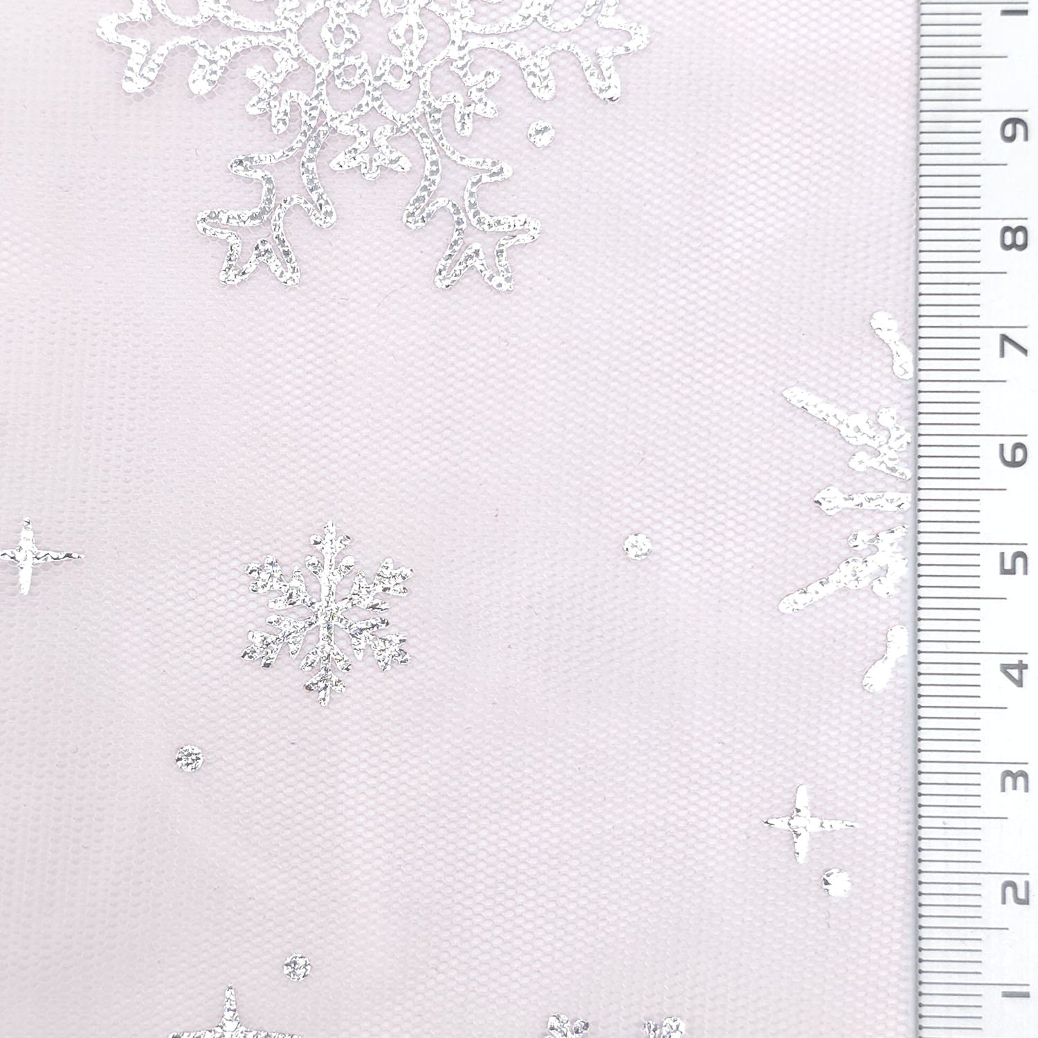 Snowflake Polyester Knit Fabric - FAB1952 - Indi Pink