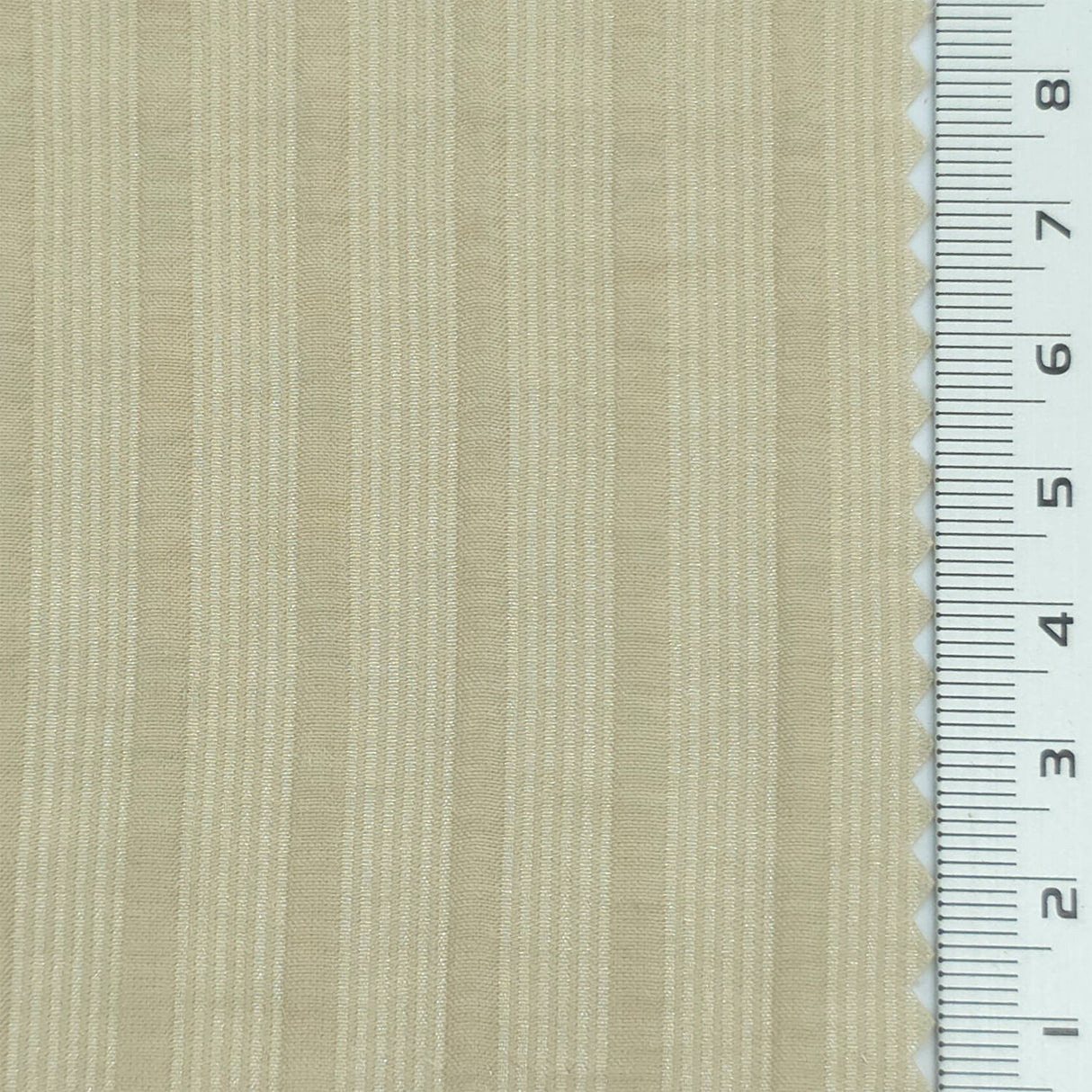 Beige - Jacquard Stripe Lyocell Nylon Woven Fabric - FAB1877