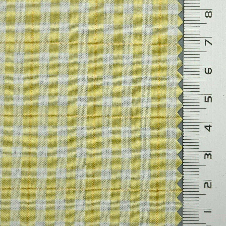 1.Dawn Pink-2.Quarter Spanish White-3.Ottoman-4.Pale Rose-5.Tea Green - Check Cotton Woven Fabric - FAB 1550