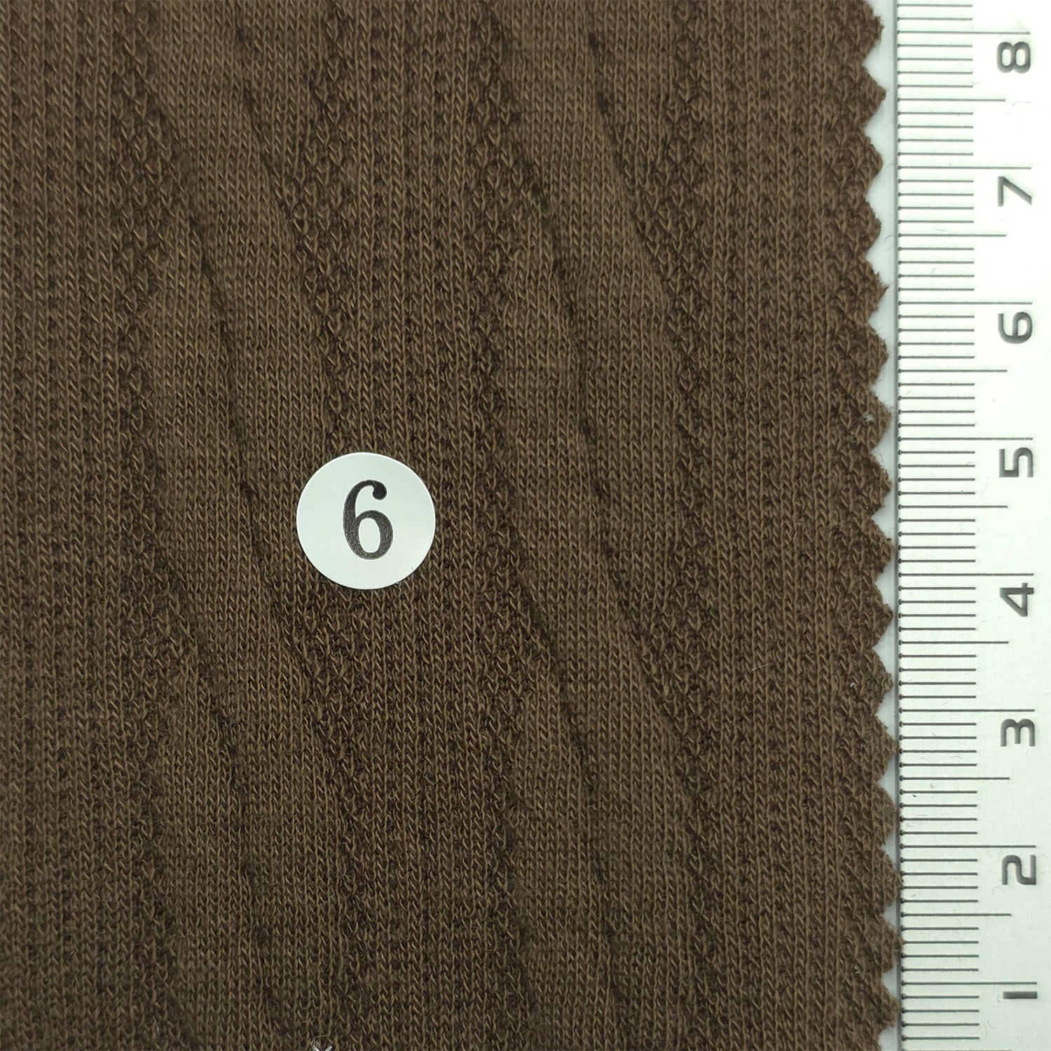 1: Pale Beige-2: Dusty Pink-3: Light Blue-4: Sage Green-5: Warm Gray - Cable Jacquard Poly Span Knit Fabric - FAB 1857
