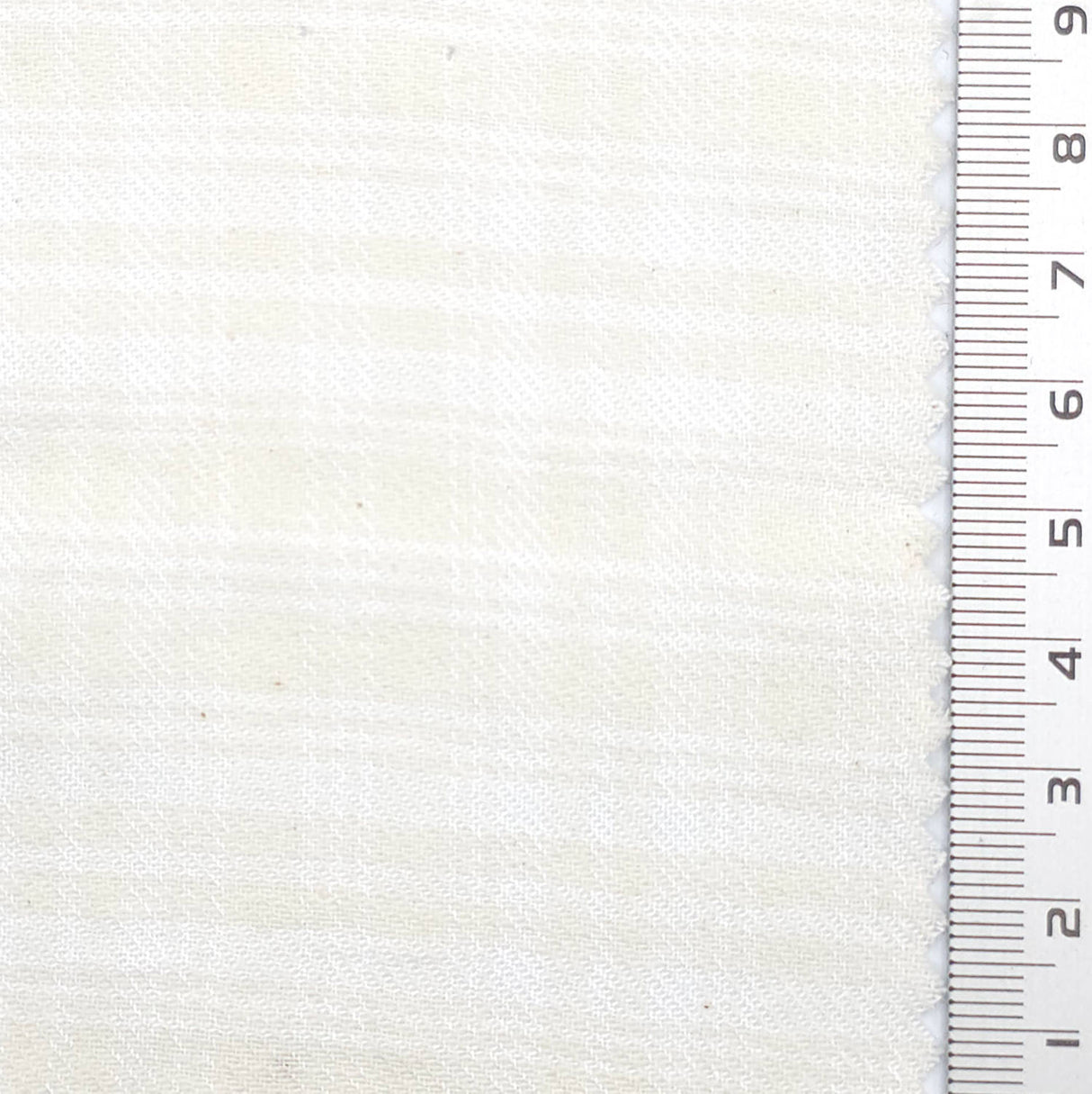 Ivory White Check Cotton Rayon Woven Fabric - FAB1826