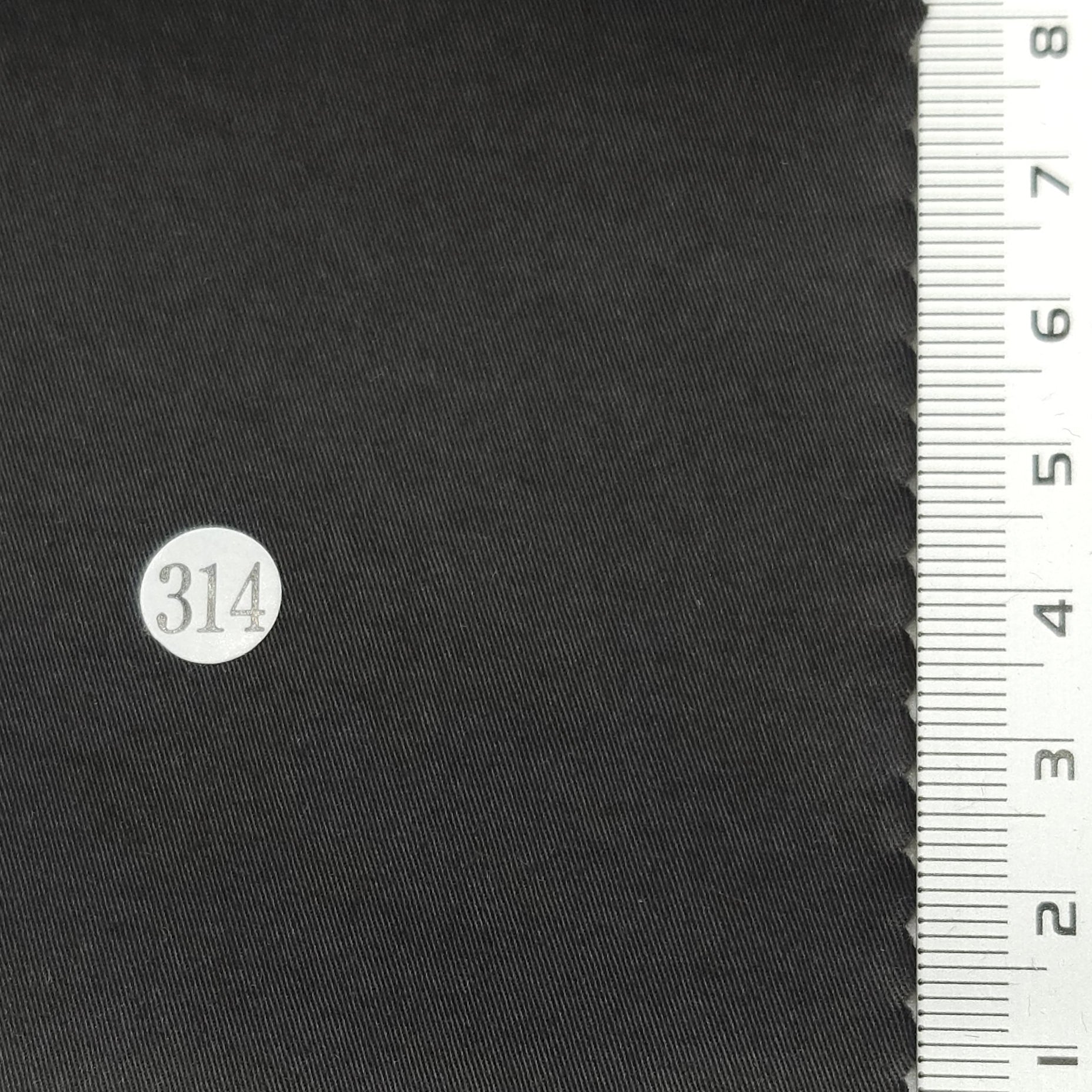 Solid Enzyme Twill Cotton Spandex Woven Fabric - FAB 1568 - 6.Charcoal Black (314)