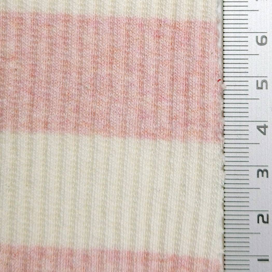 1 Inch Stripe Rib Cotton Spandex Knit Fabric - FAB1608 - 1.White/Black-2.White/Navy-3.White/Red-4.White/Blue-5.White/Blue-6.White/Pink-7.White/Grey-8.White/Green-9.White/Beige-10.White/Royal