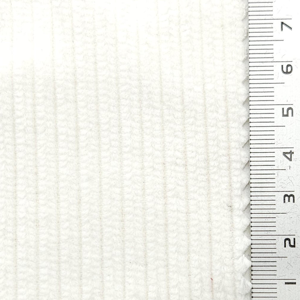 6Wale Solid Corduroy Cotton Woven Fabric - FAB 1656 - 6.Alabaster
