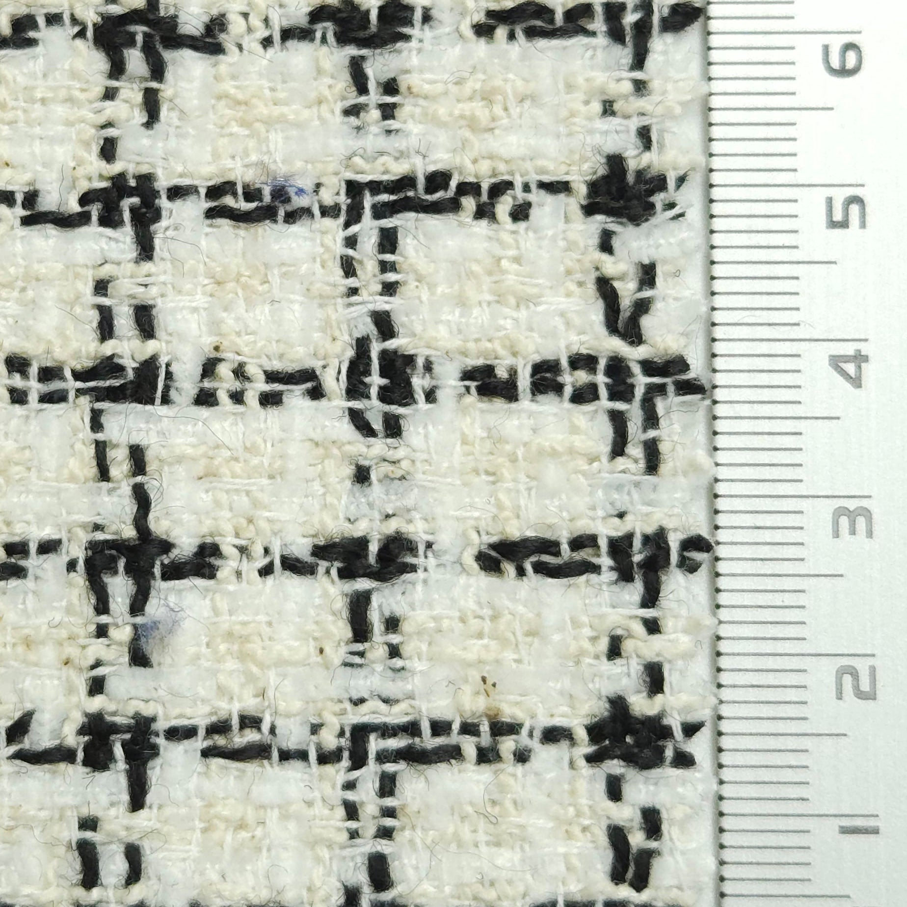 Solid Tweed YarnDyed Polyester Wool Woven Fabric - FAB 1555 - 7.Black