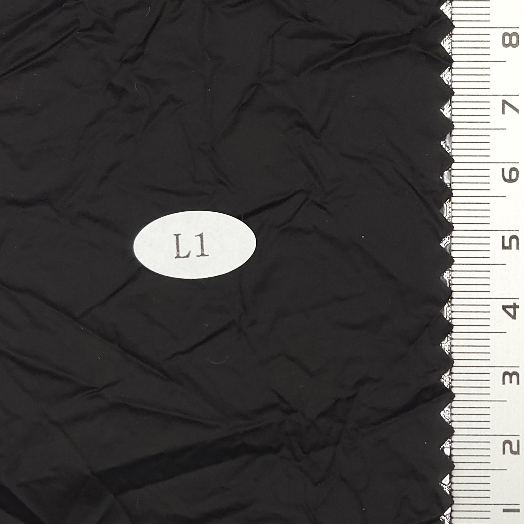Solid Plain Wrinkle Recycled Nylon Woven Fabric - FAB 1706 - 7.Black