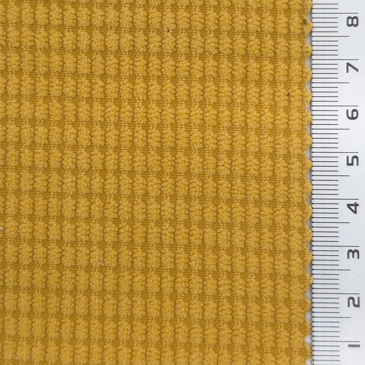 Mustard Yellow - 8 Wale Textured Corduroy Poly Woven Fabric - FAB1874
