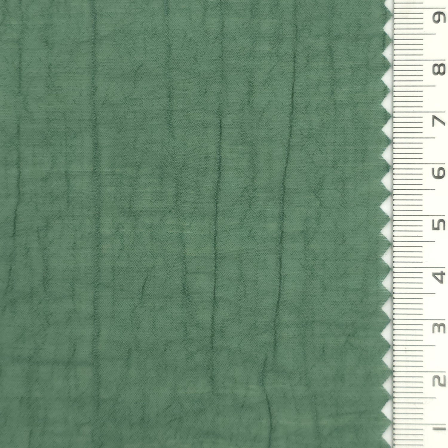 Sage Green - Drapey Textured Crinkle Rayon Nylon Crepe Woven Fabric - FAB 1934