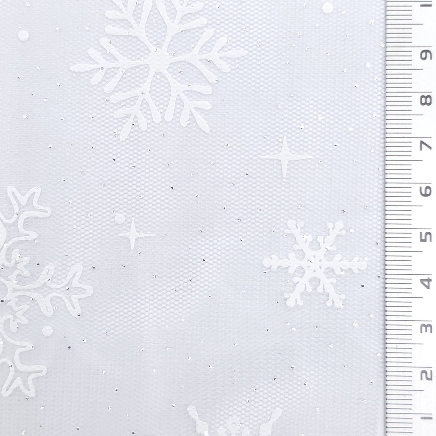 Snowflake Galaxy Polyester Knit Fabric - FAB1950 - Off White