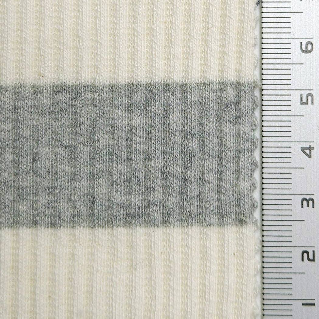 1 Inch Stripe Rib Cotton Spandex Knit Fabric - FAB1608 - 1.White/Black-2.White/Navy-3.White/Red-4.White/Blue-5.White/Blue-6.White/Pink-7.White/Grey-8.White/Green-9.White/Beige-10.White/Royal