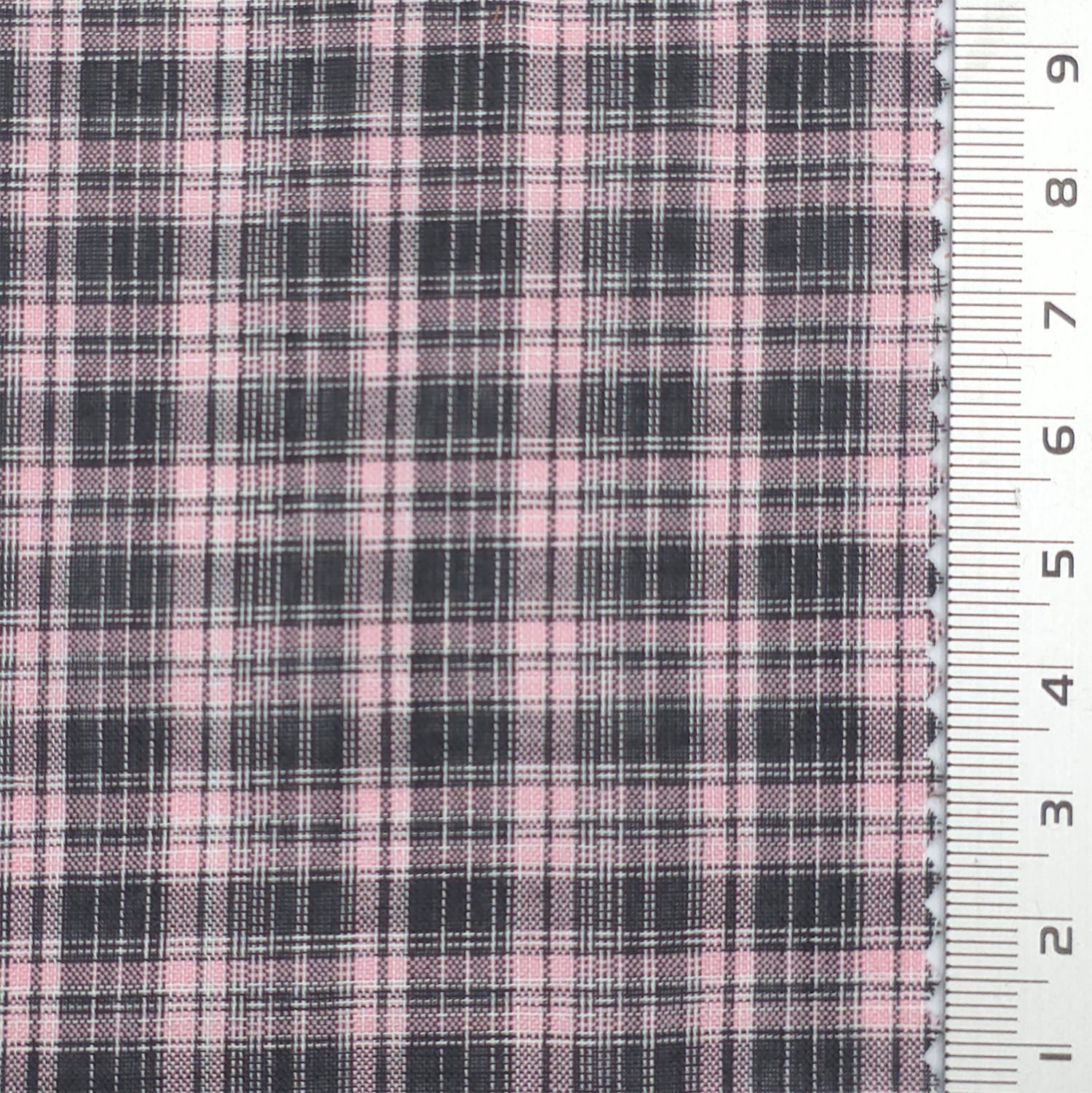 Washing Check Cotton Poly Woven Fabric - FAB 1831 - 7.Pale Pink