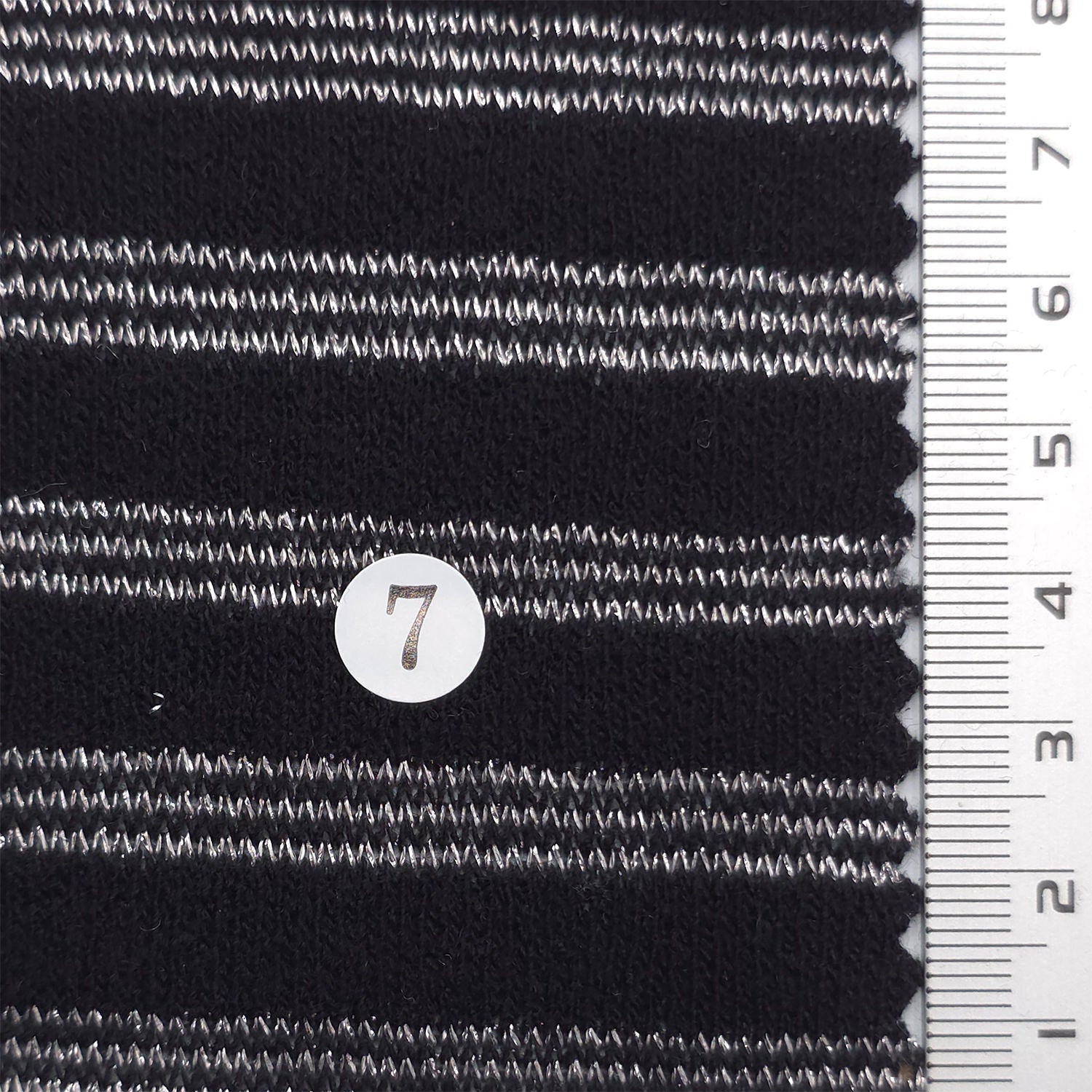 1: Light Gray-2: Light Pink-3: Light Blue-4: Warm Gray-5: Dark Brown - Metallic Stripe Knit Acry Metal Fabric - FAB 1858