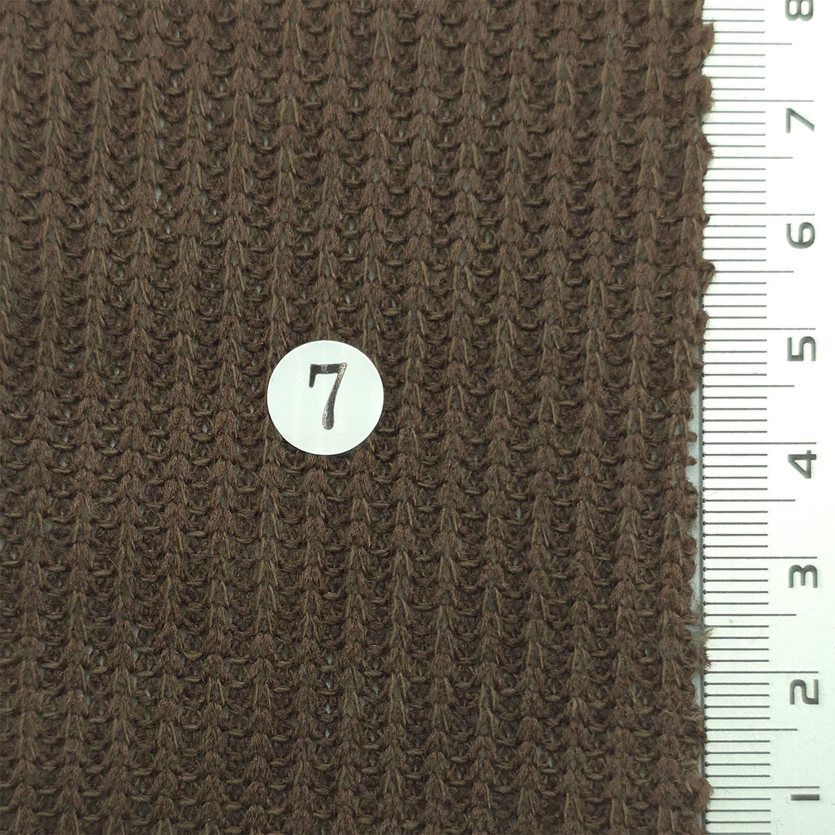 Dark Brown - Rib Knit Poly Fabric - FAB1855
