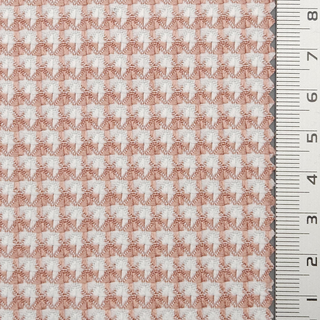 Houndstooth YarnDyed Polyester Spandex Woven Fabric - FAB1686 - 1.Black/White-2.Beige-3.White-4.Blue-5.Green-6.Yellow-7.Pink-8.Red-9.Black/Fushia