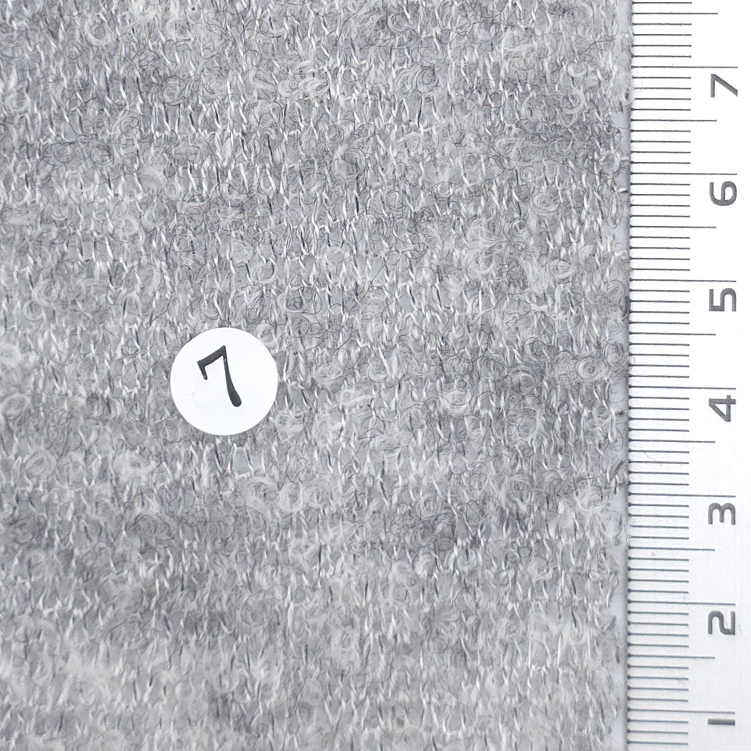 Boucle Acrylic Nylon Wool Knit Fabric - FAB1974 - Light Gray