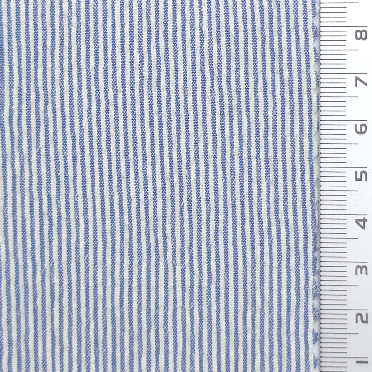 Pinstripe Polyester Rayon Woven Fabric - FAB1962 - Blue