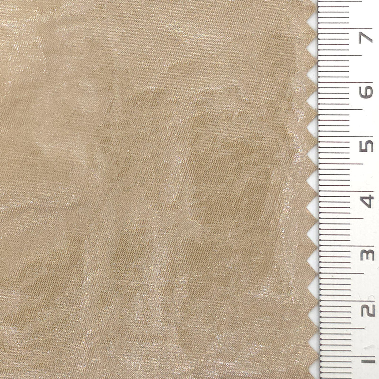 Taupe Coated Crush PU Nylon Woven Fabric - FAB1832