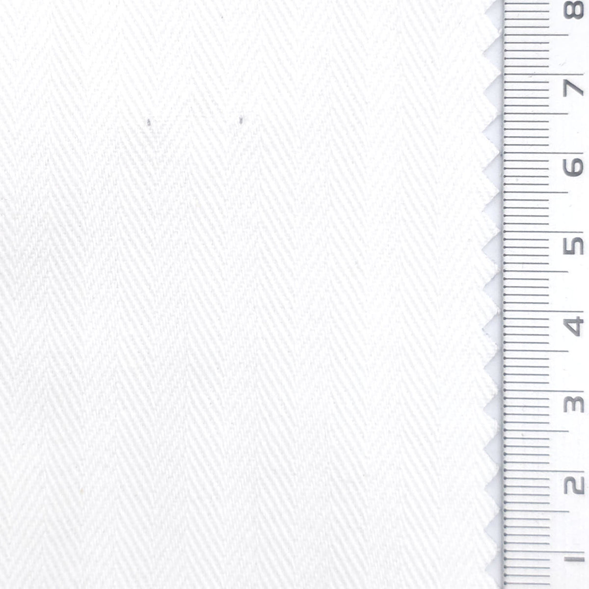Herringbone Cotton Woven Fabric - FAB1955 - White