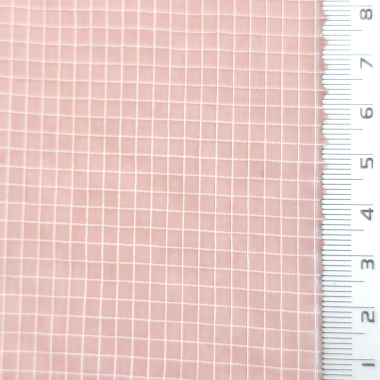 Dusty Rose - Windowpane Plain Nylon Woven Fabric - FAB1869
