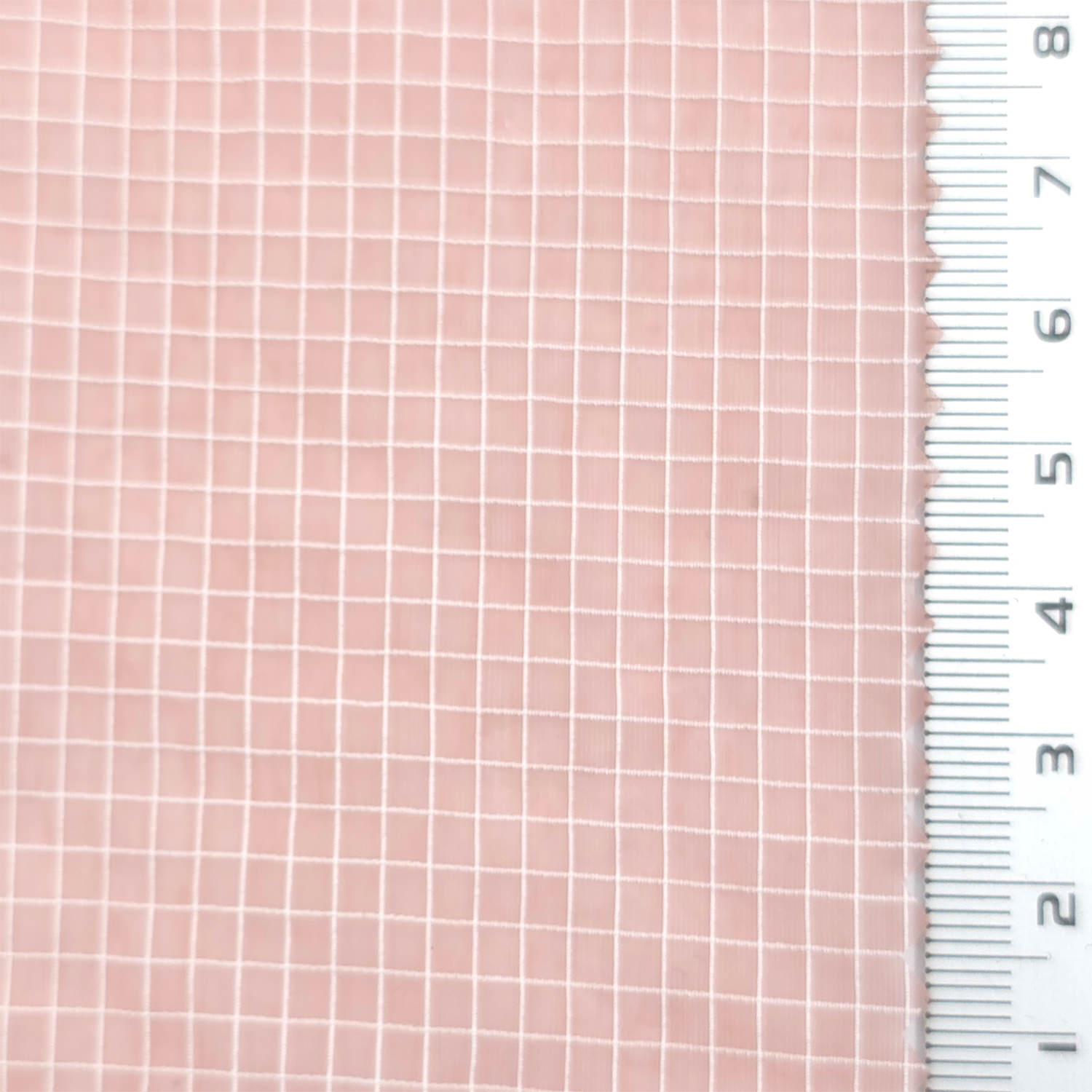 Dusty Rose - Windowpane Plain Nylon Woven Fabric - FAB1869