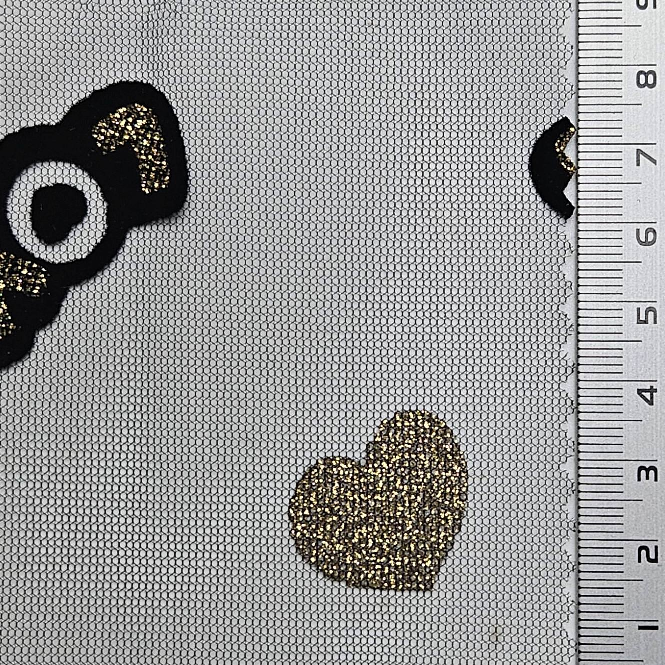 1.Red-2.Green-3.Pink-4.PInk-5.Mint - Coversational Flocked Mesh Metallic Polyester Knit Fabric - FAB 1611