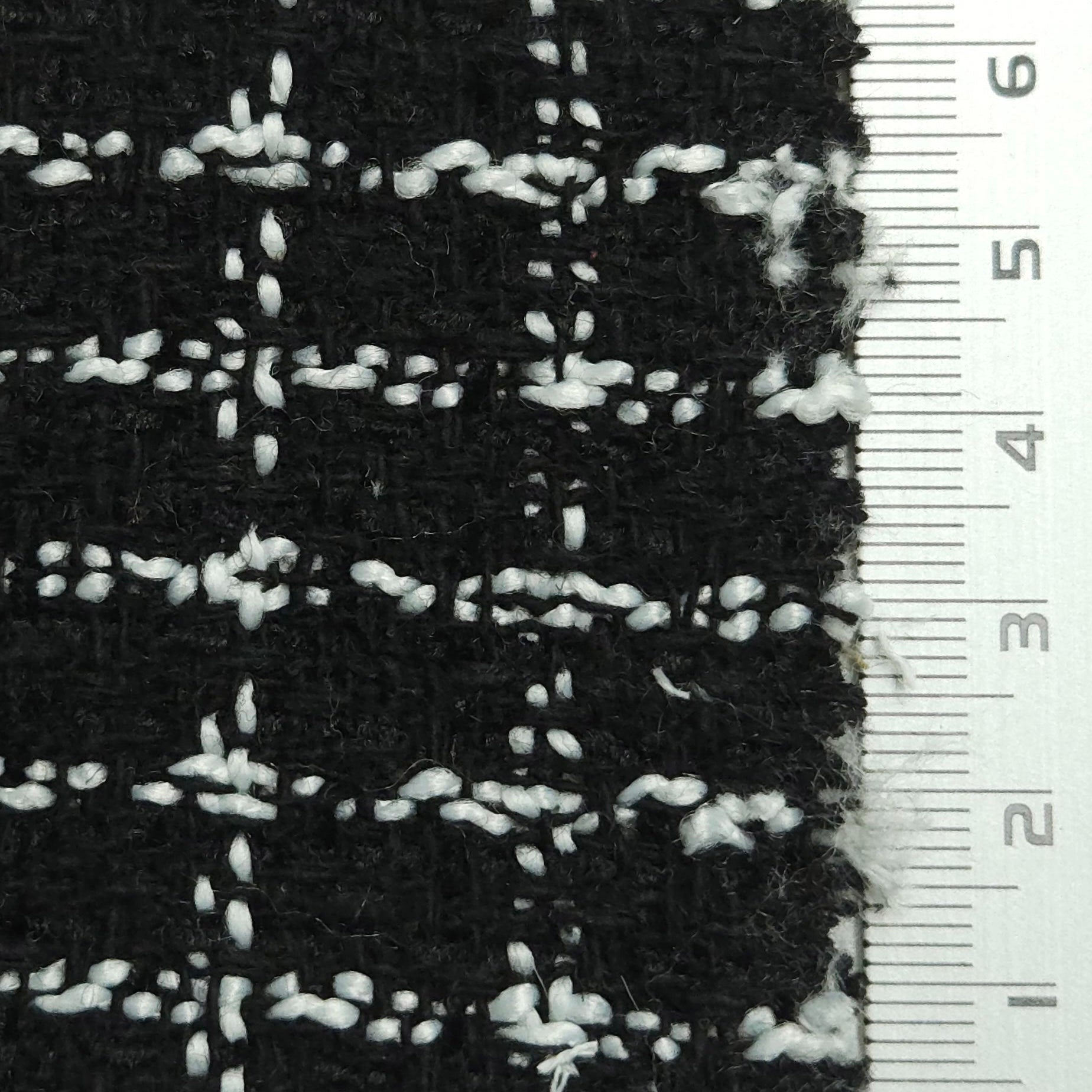 Solid Tweed YarnDyed Polyester Wool Woven Fabric - FAB 1555 - 8.Black