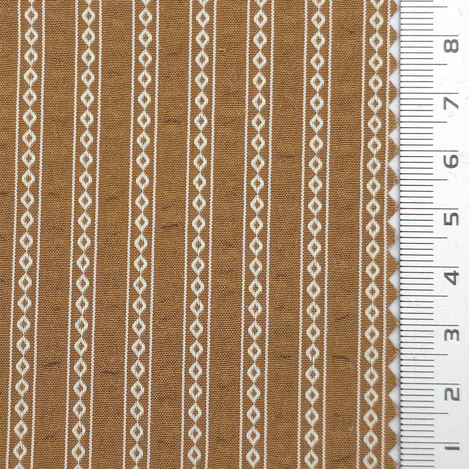 Stripe Jacquard Cotton Polyester Woven Fabric - FAB 1820 - 8.Brown