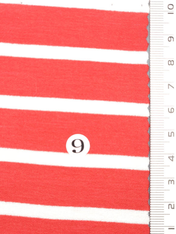 Solid Stripe Jersey Rayon Spandex Knit Fabric - FAB1726 - 1.Blue-2.Navy-3.Black-4.Red-5.Mellange-6.Olive-7.Dusty Pink-8.Red-9.White/Pink-10.White/Blue