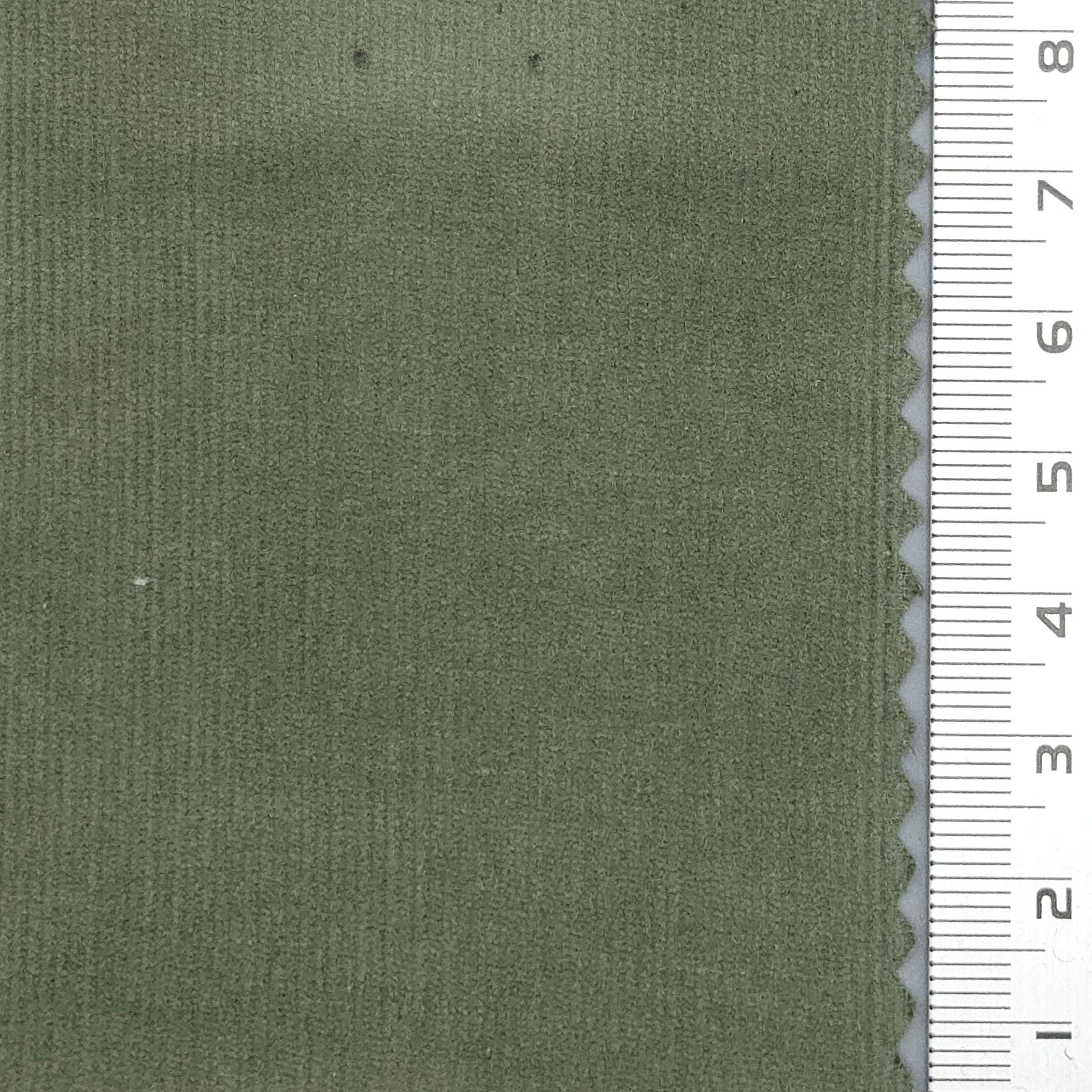 28Wale Solid Corduroy Cotton Spandex Woven Fabric - FAB 1666 - 8.Lunar Green