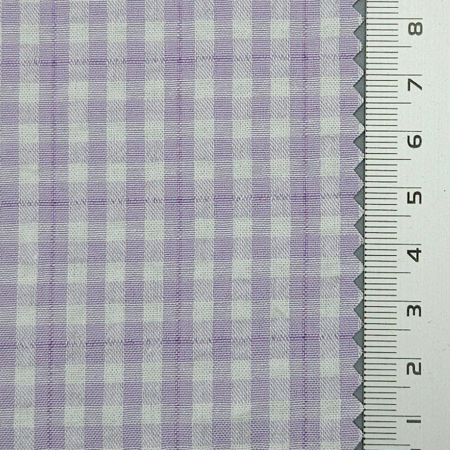 1.Dawn Pink-2.Quarter Spanish White-3.Ottoman-4.Pale Rose-5.Tea Green - Check Cotton Woven Fabric - FAB 1550