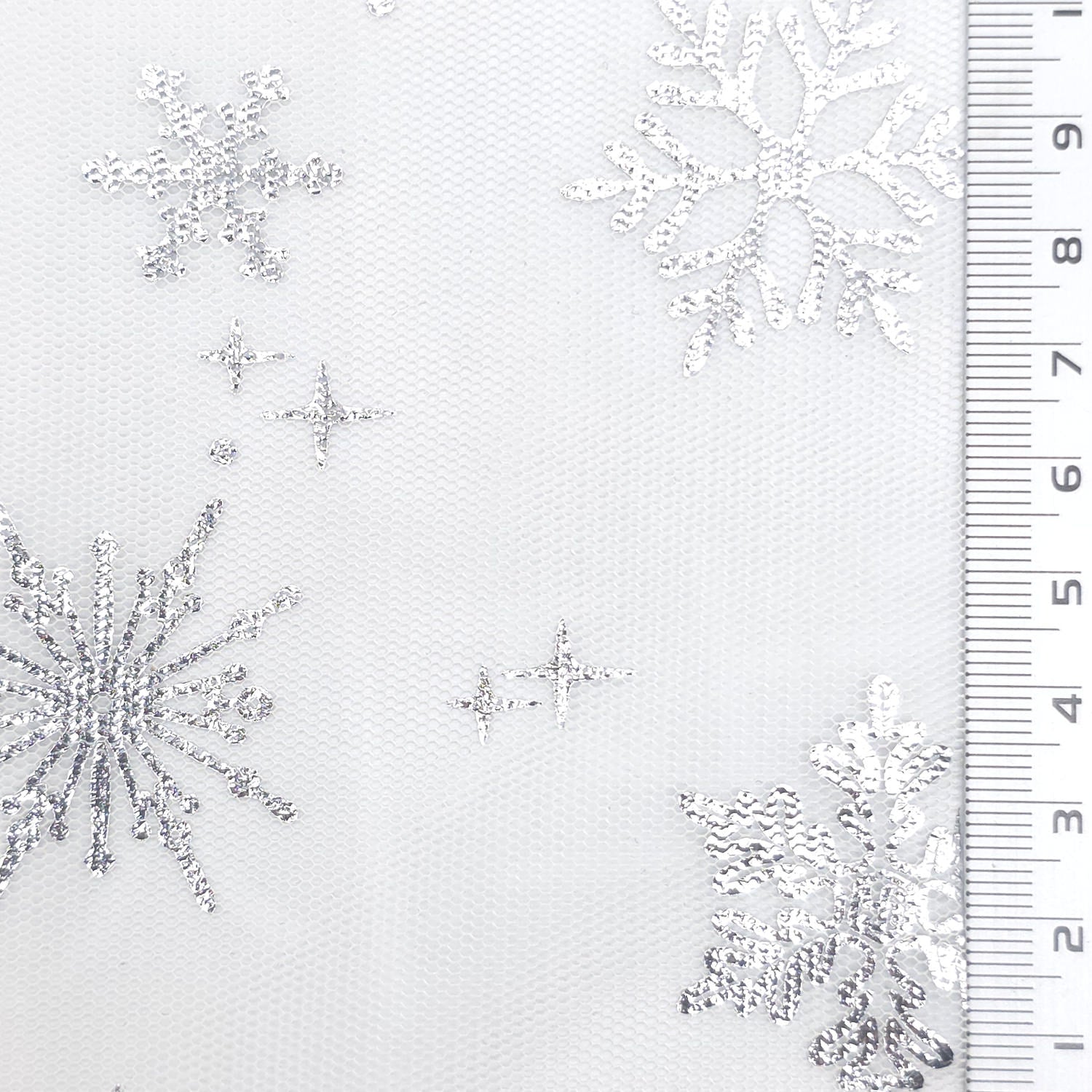 Snowflake Polyester Knit Fabric - FAB1952 - Beige