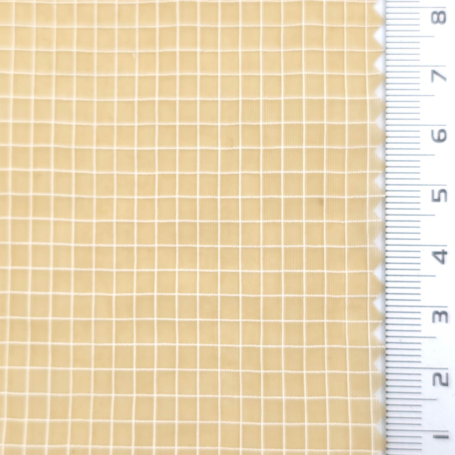 Light Brown - Windowpane Plain Nylon Woven Fabric - FAB1869