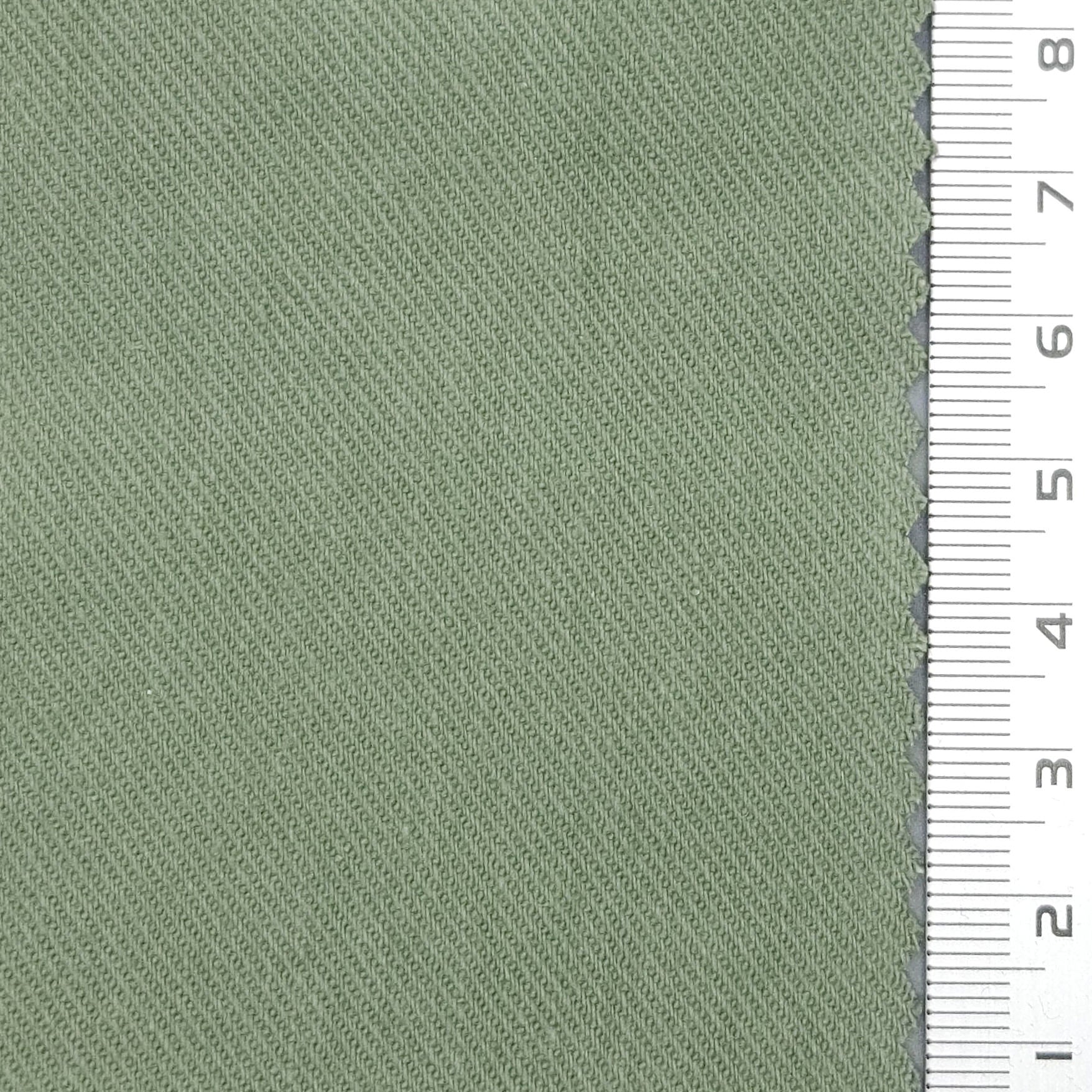 Solid Enzyme Twill Washing Cotton Spandex Woven Fabric - FAB 1668 - 8.Sage