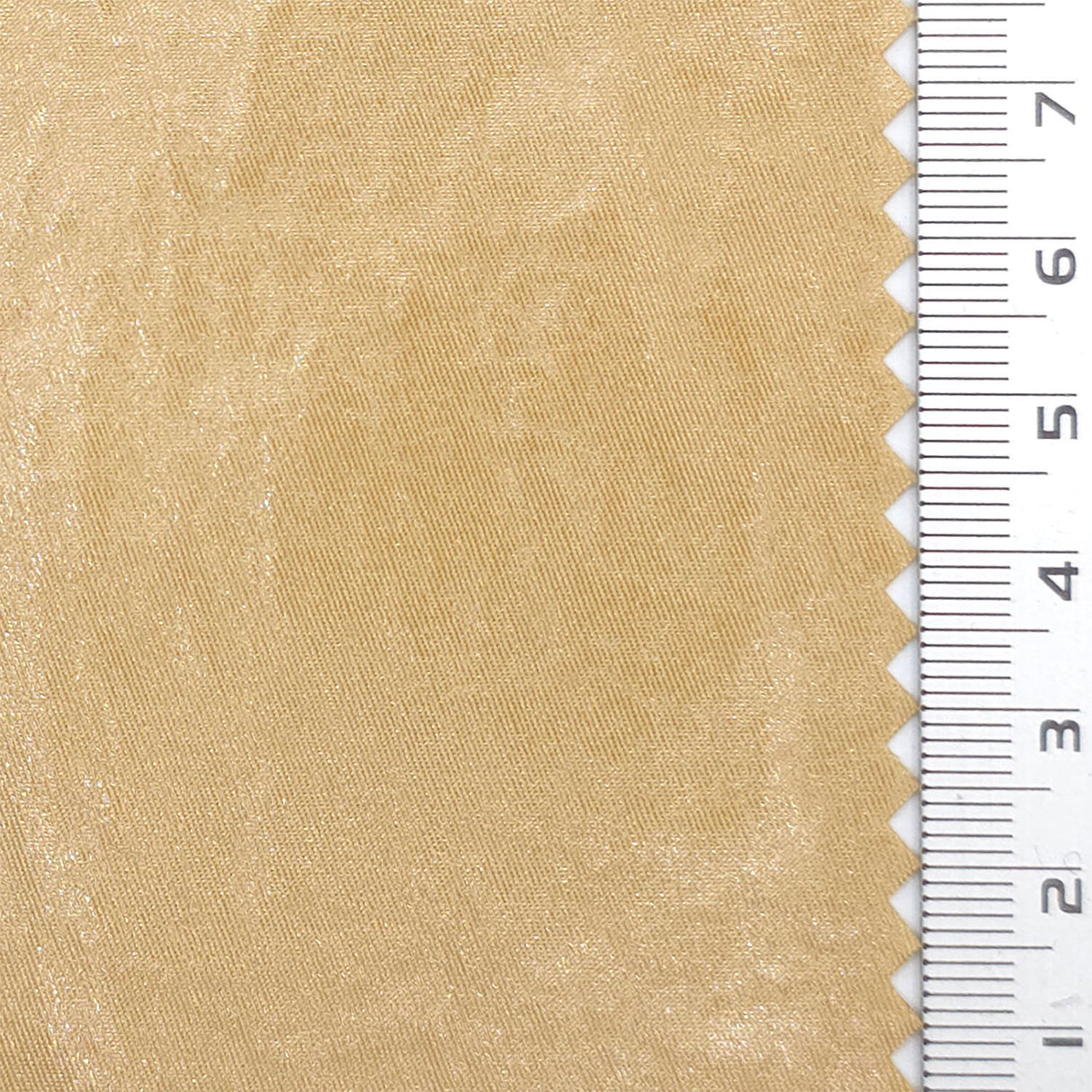 Golden Beige Coated Crush PU Nylon Woven Fabric - FAB1832