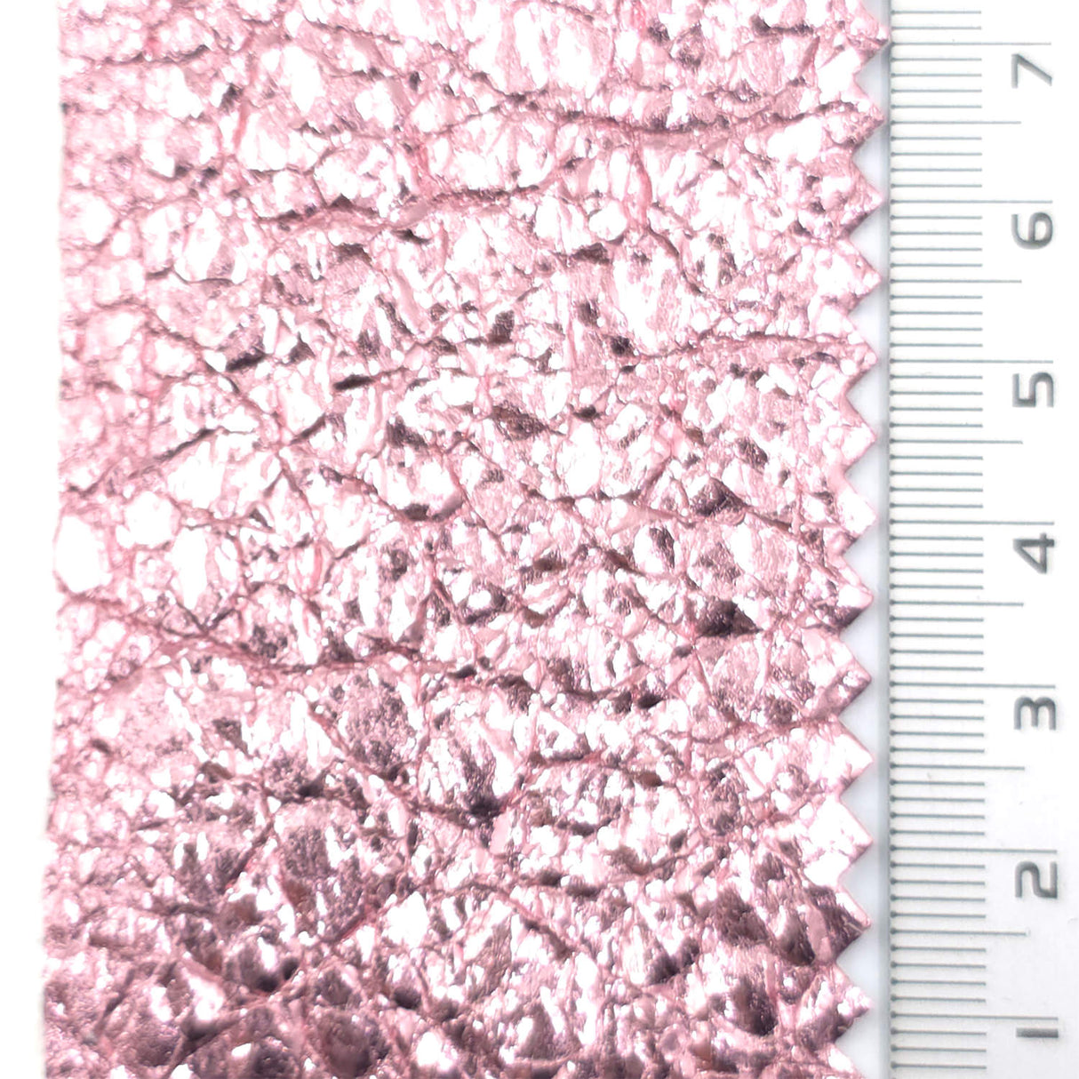 Rose Gold - Cracked Foil Woven Nylon Pu Fabric - FAB1854