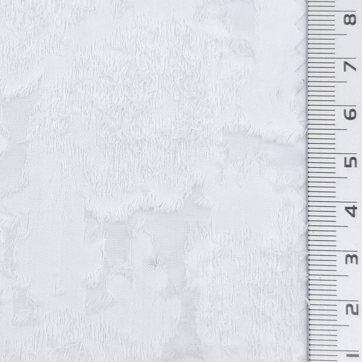 White - Jacquard Floral Poly Woven Fabric - FAB1878