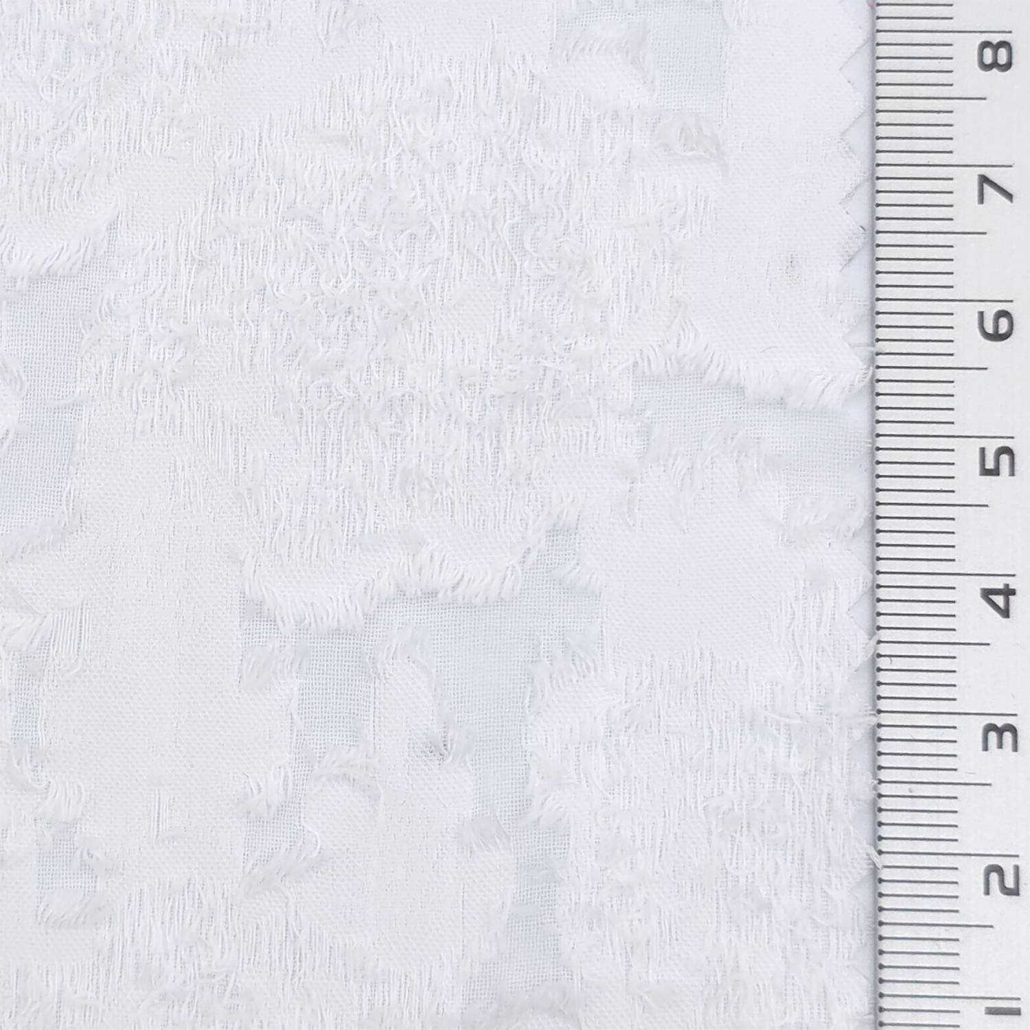 White - Jacquard Floral Poly Woven Fabric - FAB1878