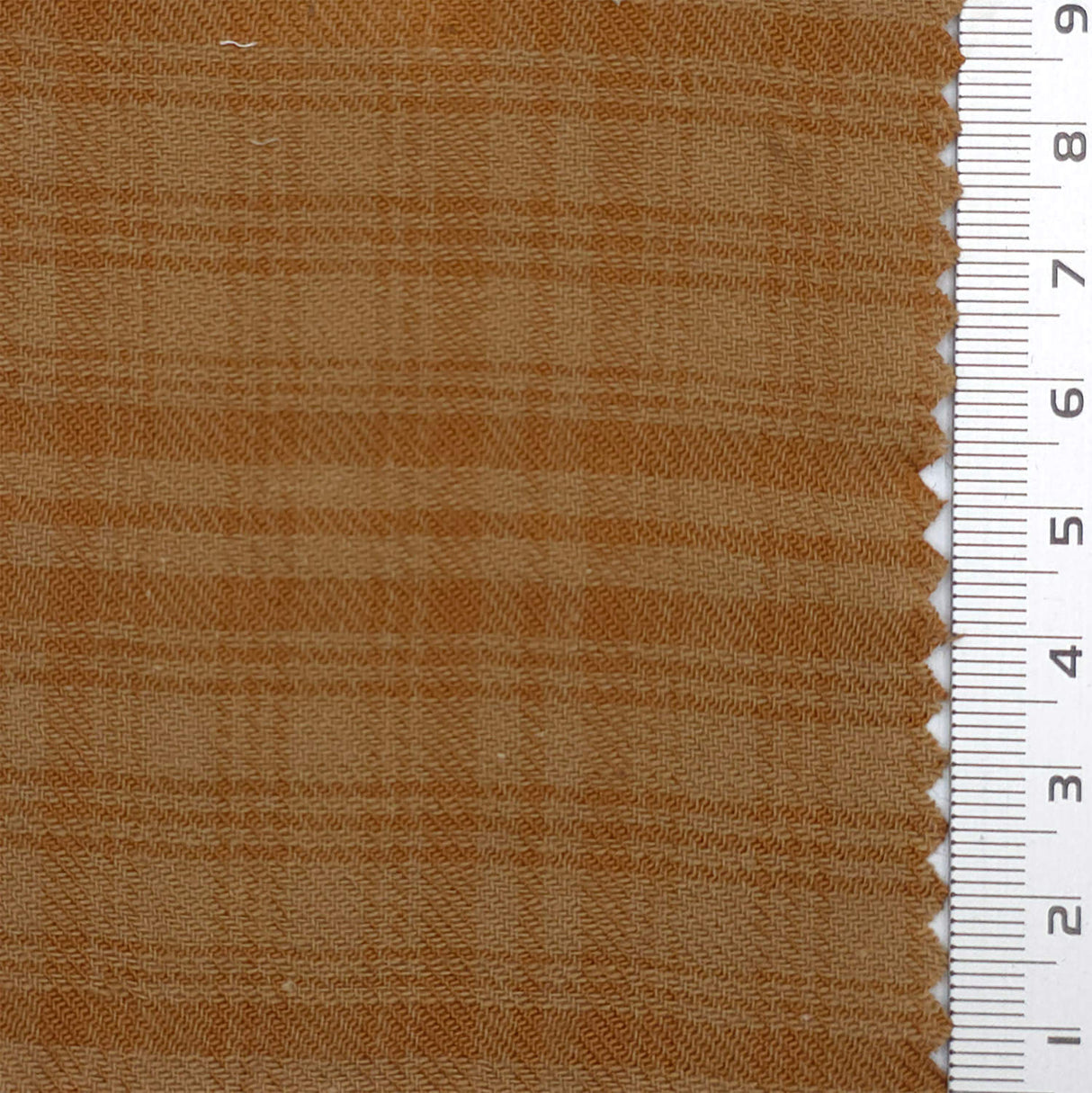 Golden Brown Check Cotton Rayon Woven Fabric - FAB1826