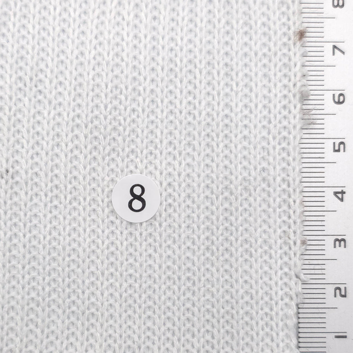 White - Rib Knit Poly Fabric - FAB1855