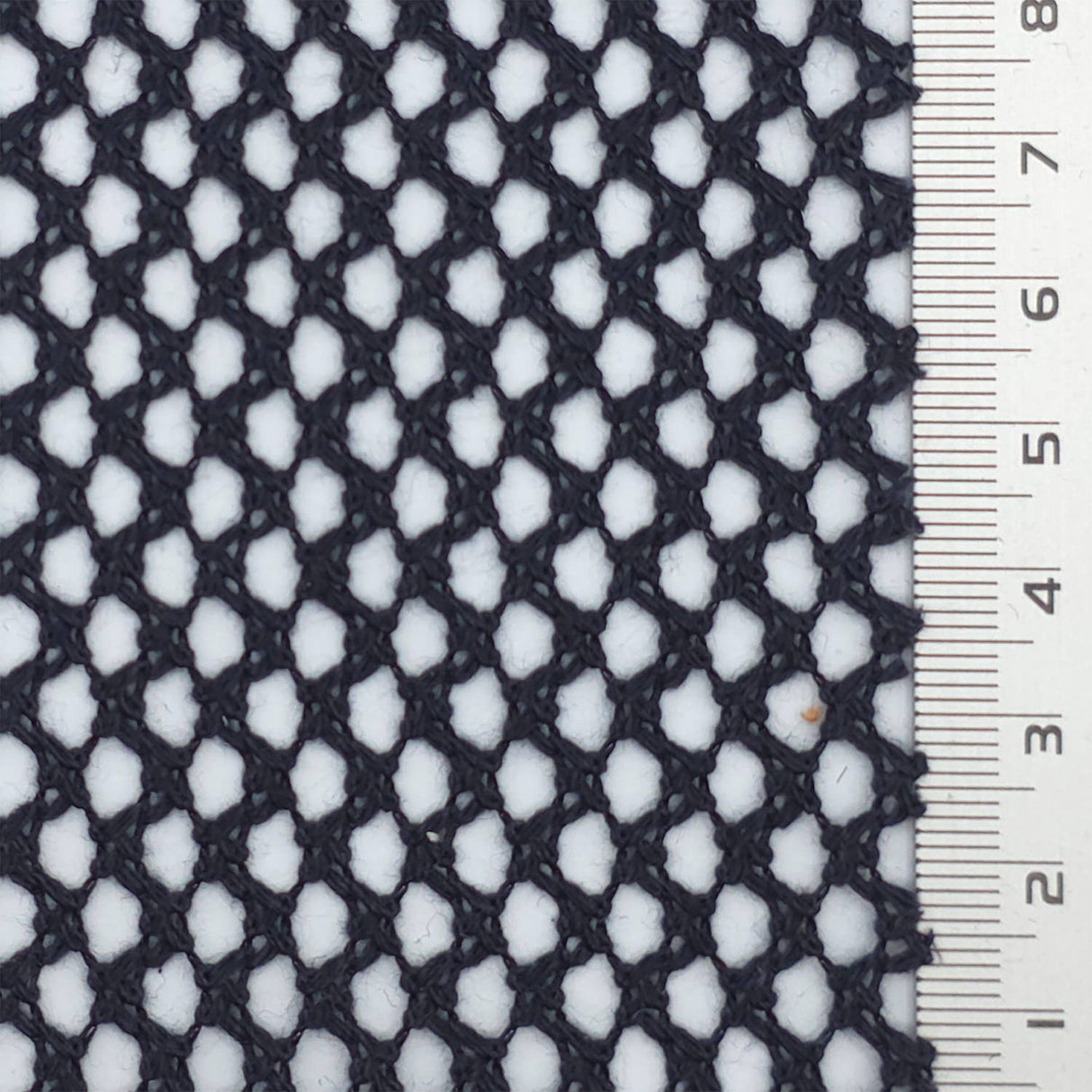 Navy BLue Mesh Poly Cotton Knit Fabric - FAB1850