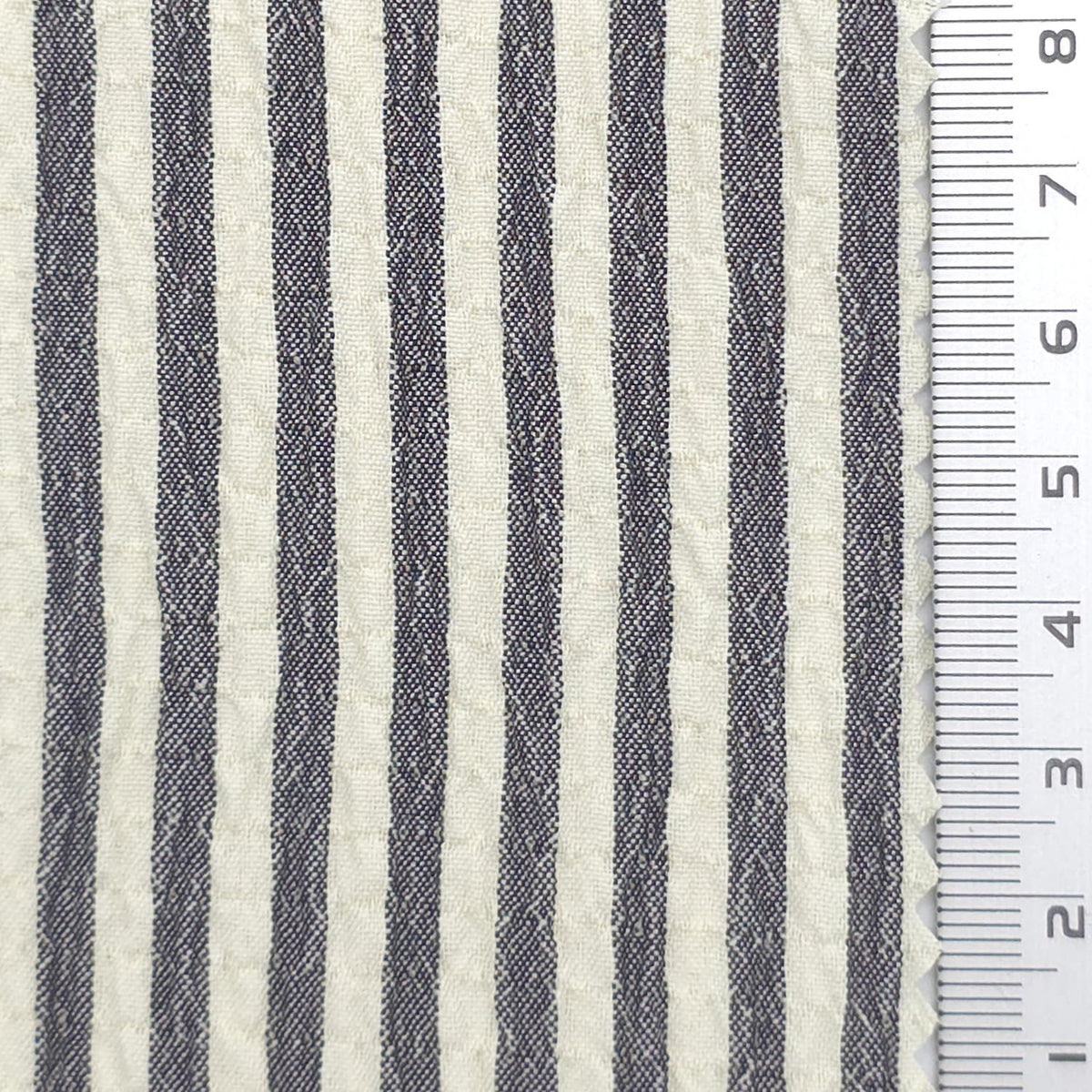Stripe Polyester Rayon Woven Fabric - FAB1961 - Dark Gray