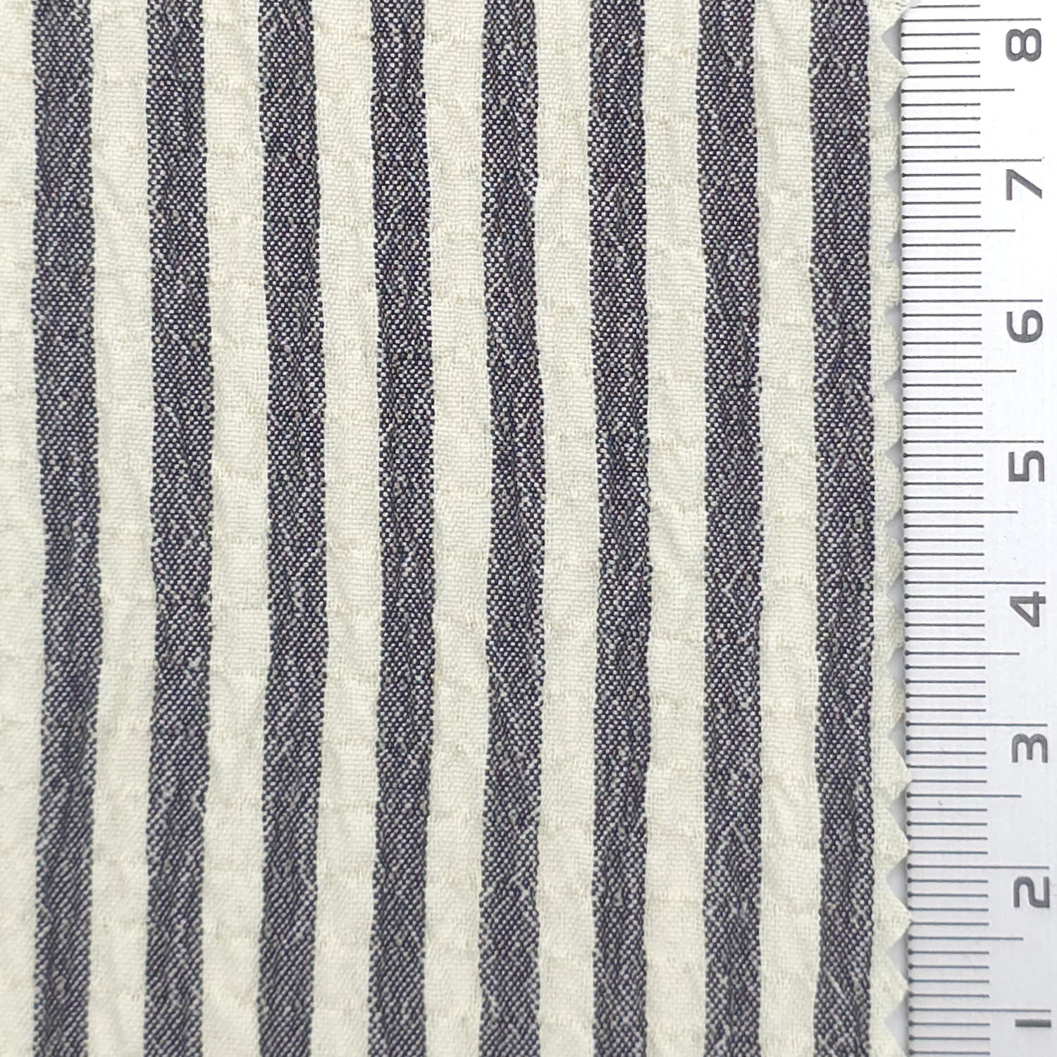 Stripe Polyester Rayon Woven Fabric - FAB1961 - Dark Gray