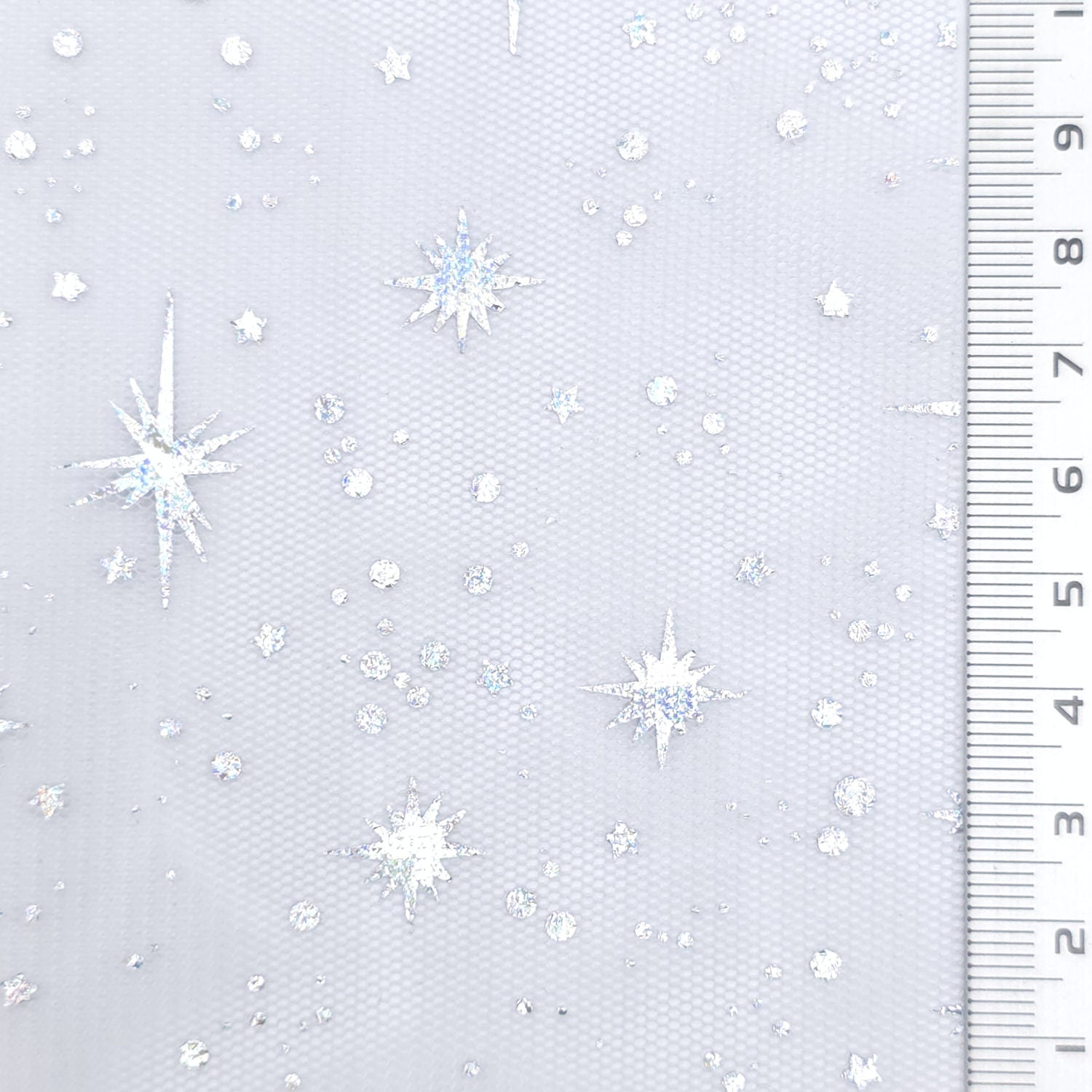 Star Foil Poly Knit Fabric - FAB1949 - Slate Grey