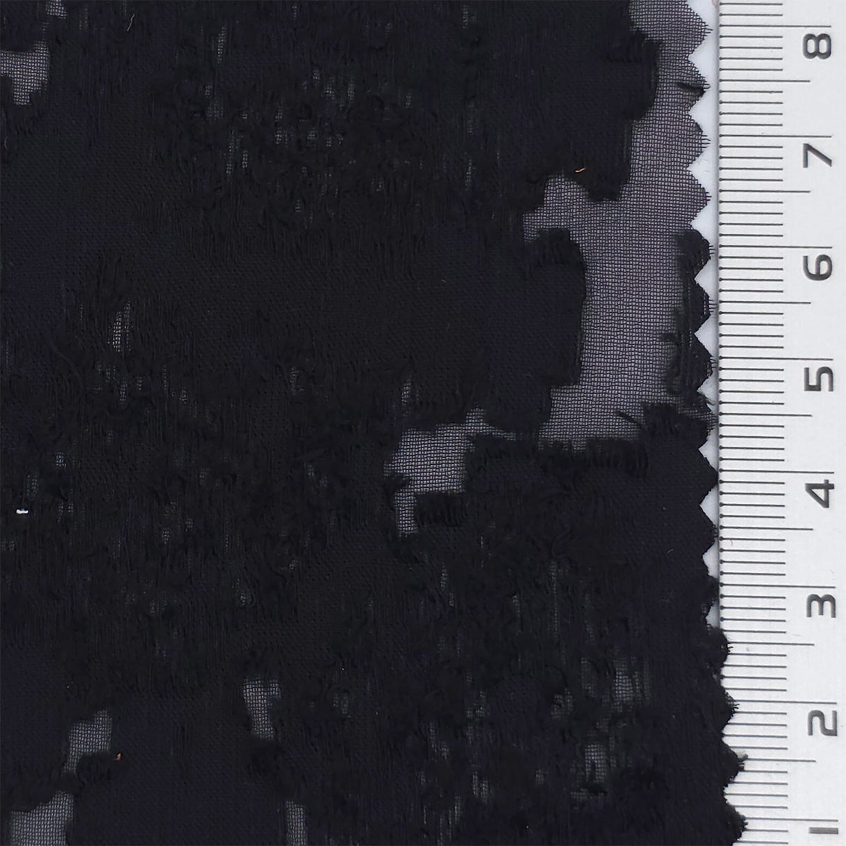 Black - Jacquard Floral Poly Woven Fabric - FAB1878