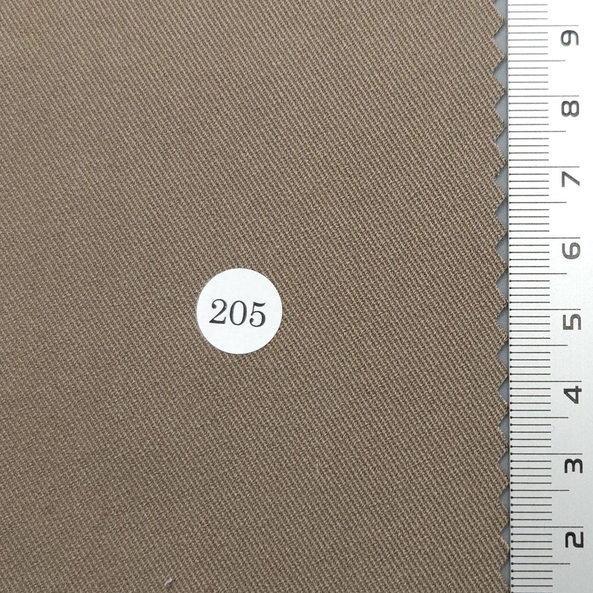 Solid Twill Polyester Rayon Spandex Woven Fabric - FAB1694 - 1.Ivory Beige (213)-2.Beige (212)-3.Green Ivory (211)-4.Yellow Beige (210)-5.Pink (209)-6.Ivory (208)-7.White (207)-8.Grey (206)-9.Brown (205)-10.Light Charcoal (204)