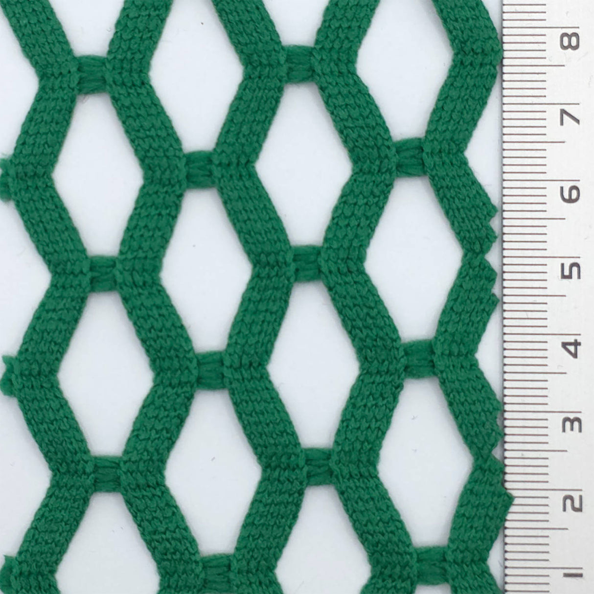 Green Airy Zigzag Mesh Poly Knit Fabric - FAB1849