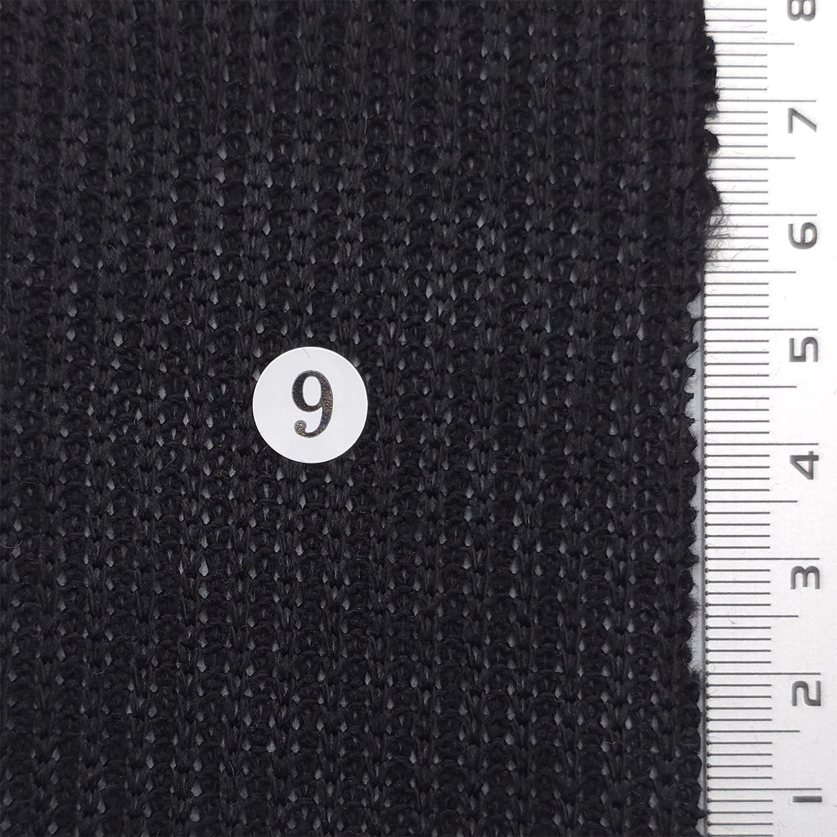 Black - Rib Knit Poly Fabric - FAB1855