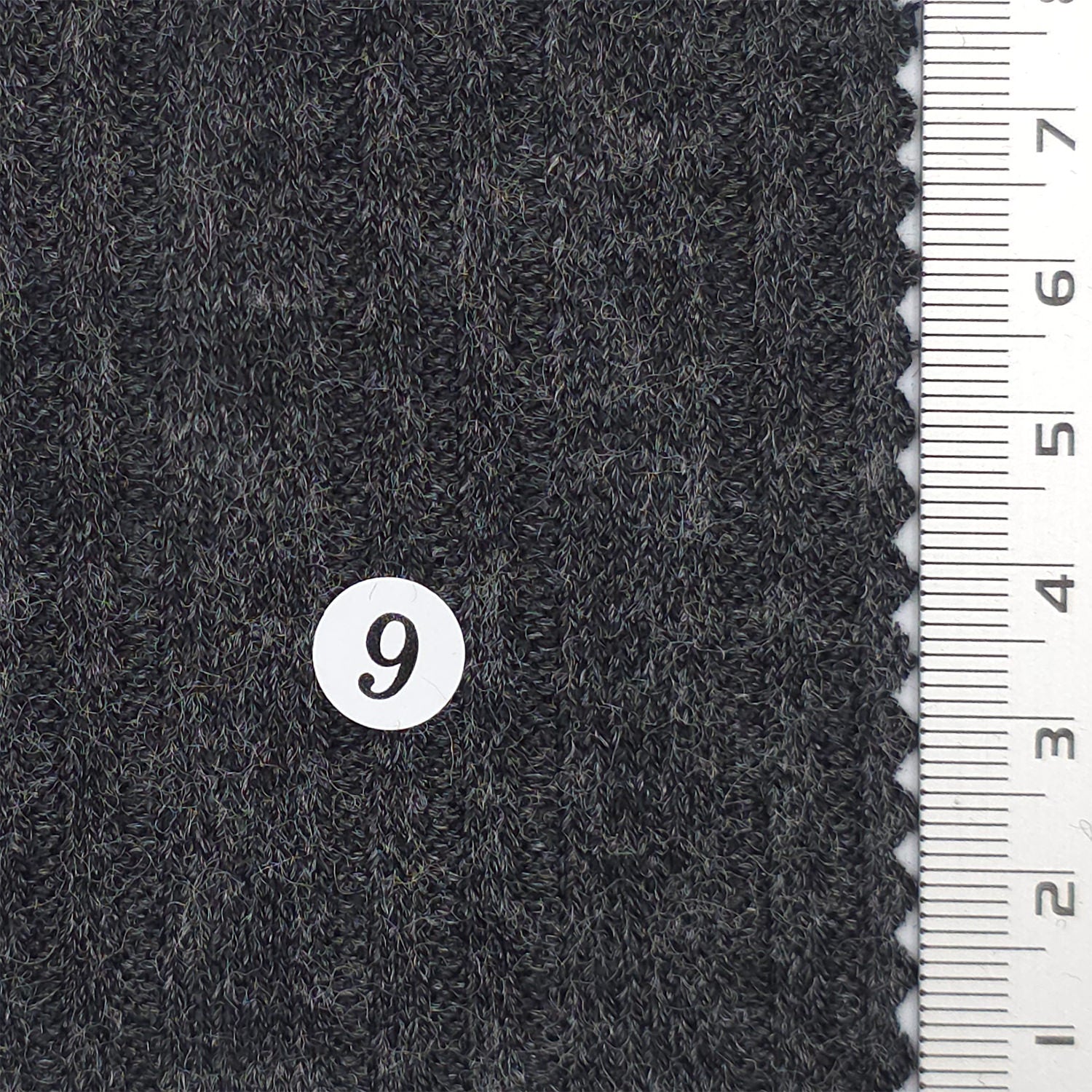 Hairy TR Stripe Irregular Rayon Polyester Knit Fabric - FAB 1818 - 9.Charcoal