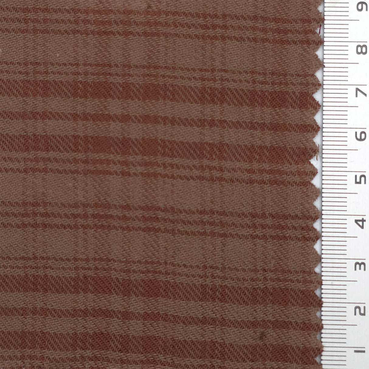 Cocoa Brown Check Cotton Rayon Woven Fabric - FAB1826