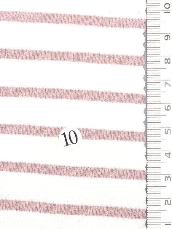 Solid Stripe Jersey Rayon Spandex Knit Fabric - FAB1726 - 1.Blue-2.Navy-3.Black-4.Red-5.Mellange-6.Olive-7.Dusty Pink-8.Red-9.White/Pink-10.White/Blue